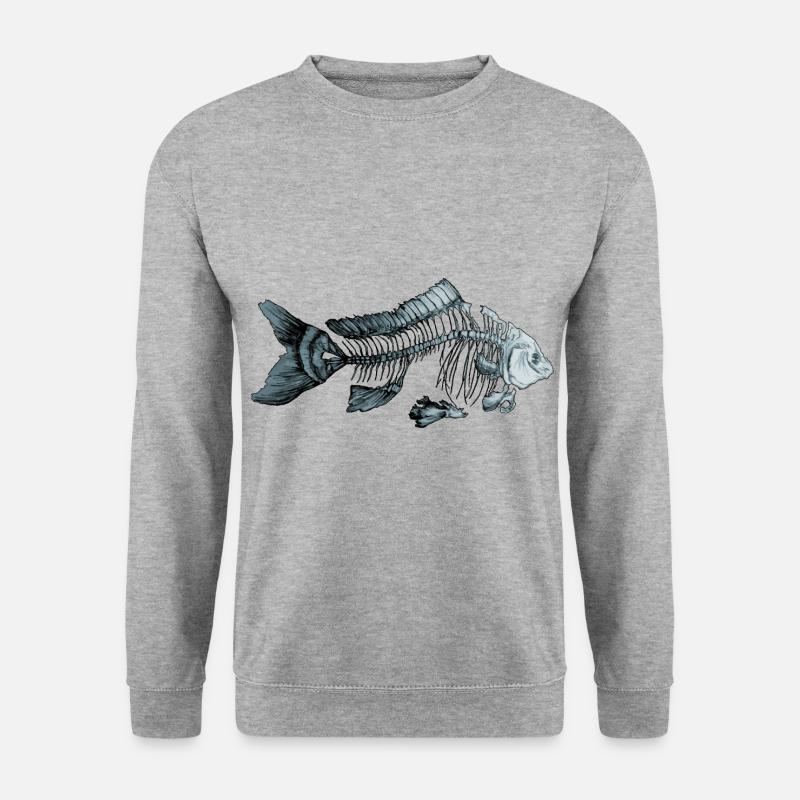 Blue Fish - Unisex Pullover - Weißgrau meliert
