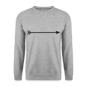 Arrow Symbols Character - Unisex Sweatshirt - salt & pepper - Front - Alina (178cm) & Michal (187cm)
