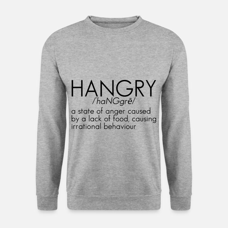 Définition de Hangry 5 - Sweat-shirt Unisexe - gris chiné