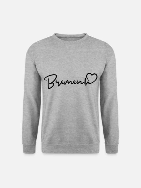 Bremen Herzschlag Hansestadt Bremen - Unisex Pullover - Weißgrau meliert