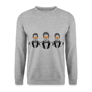 L’équipe de l’enterrement de vie de garçon et de garçon - Sweat-shirt Unisexe - gris chiné - Devant - Alina (178cm) & Michal (187cm)