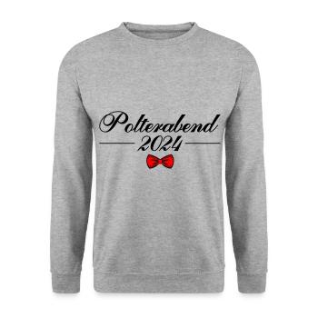 Polterabend 2024 - Unisex Pullover - Weißgrau meliert - Vorne - Alina (178cm) & Michal (187cm)