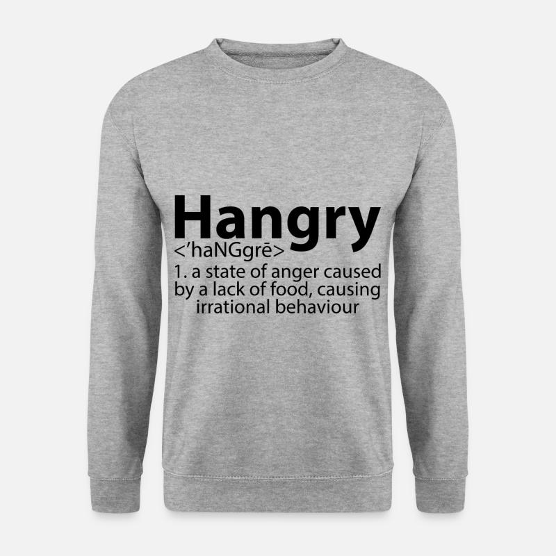 Hangry Definition 2 - Unisex Pullover - Weißgrau meliert