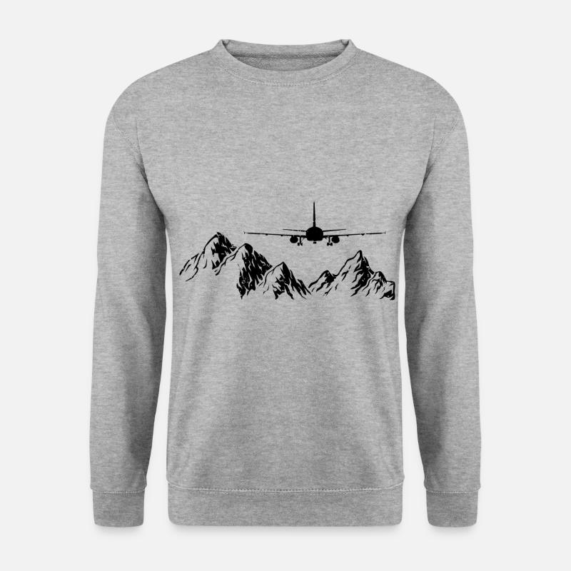 Flugzeug Piloten Fliegen Luftfahrt Flug Flugzeuge - Unisex Pullover - Weißgrau meliert