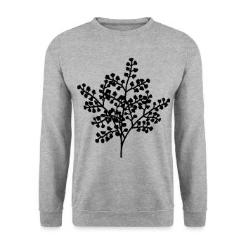 Floral flower flowers bouquet plant - Unisex Sweatshirt - salt & pepper - Front - Alina (178cm) & Michal (187cm)