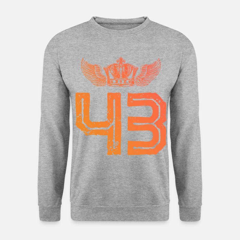 43 Number crown - Unisex Sweatshirt - salt & pepper