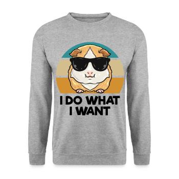 Dictons de cobayes - Sweat-shirt Unisexe - gris chiné - Devant - Alina (178cm) & Michal (187cm)