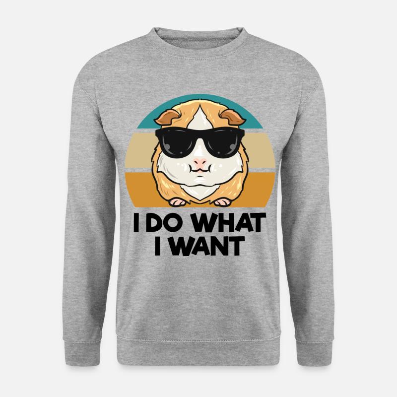 Meerschweinchen Sprüche - Unisex Pullover - Weißgrau meliert