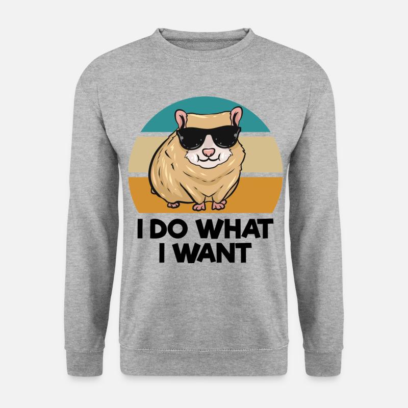 Hamster - Unisex Pullover - Weißgrau meliert