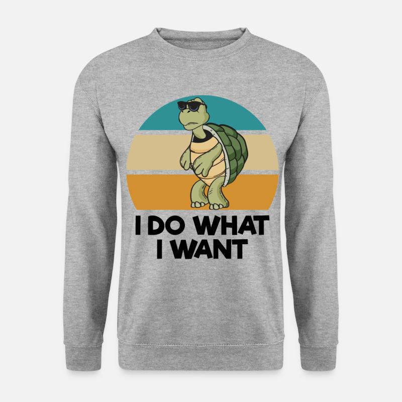 Schildkröten Liebhaber - Unisex Pullover - Weißgrau meliert