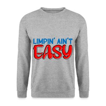 Limpin' Ain't Easy 22 - Unisex Pullover - Weißgrau meliert - Vorne - Alina (178cm) & Michal (187cm)