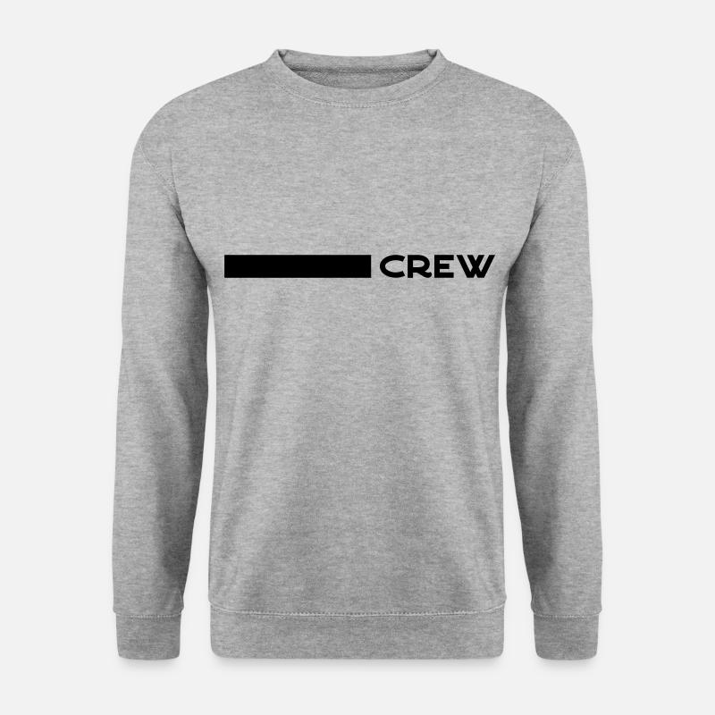 Crew Mannschaft Team - Unisex Pullover - Weißgrau meliert