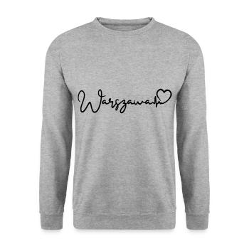 Warszawa Heartbeat Warsaw - Unisex Sweatshirt - salt & pepper - Front - Alina (178cm) & Michal (187cm)