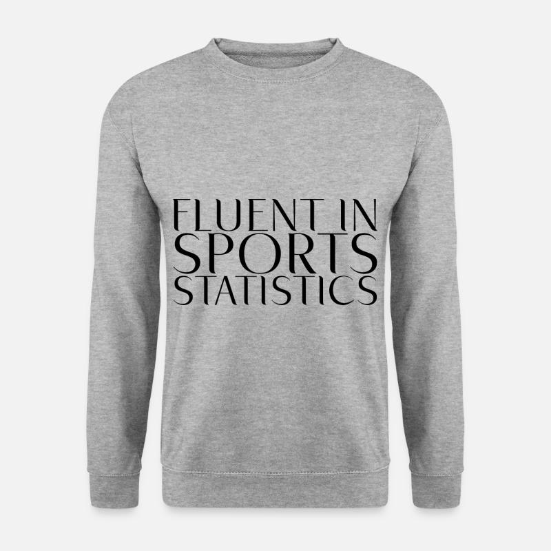 Fluent In Sports Statistics - Unisex Pullover - Weißgrau meliert