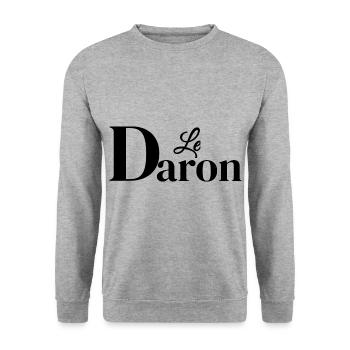 Le Daron, Le Père ! - Sweat-shirt Unisexe - gris chiné - Devant - Alina (178cm) & Michal (187cm)