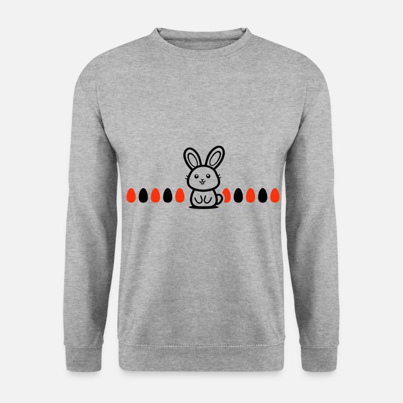Hase Ostern - Unisex Pullover - Weißgrau meliert