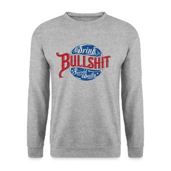 BULLSHIT T-Shirts - Unisex Pullover - Weißgrau meliert - Vorne - Alina (178cm) & Michal (187cm)