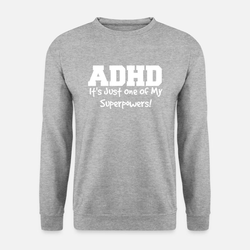 ADHS - Unisex Pullover - Weißgrau meliert