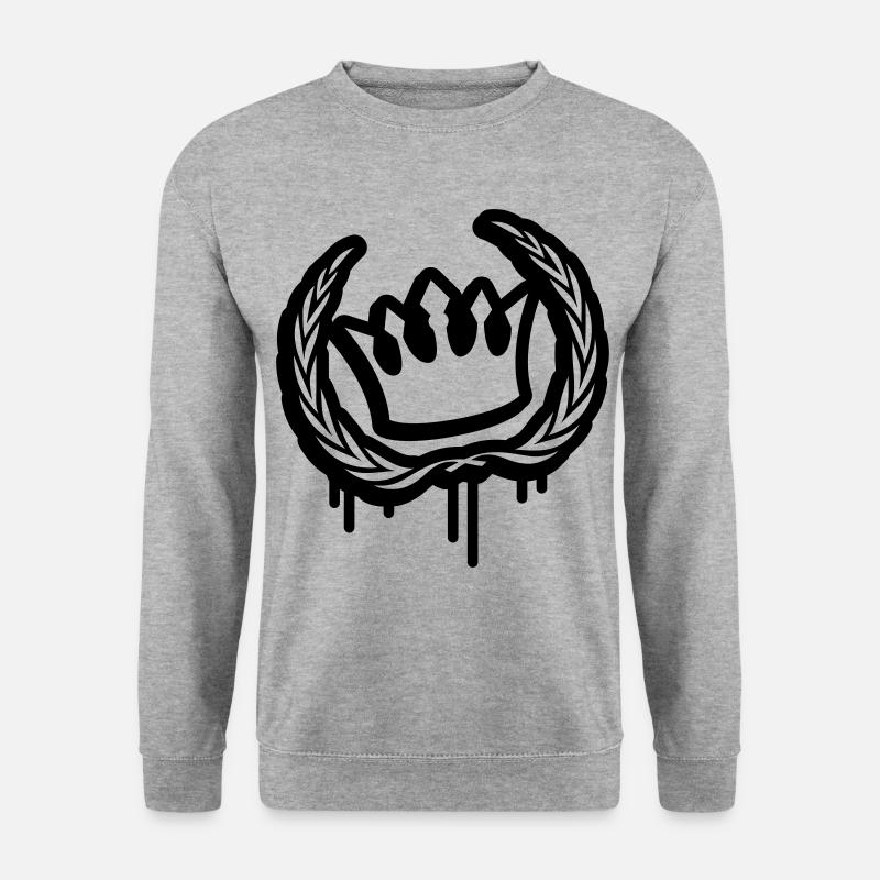 krone kranz - Unisex Pullover - Weißgrau meliert
