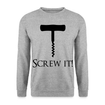 Screw it! - Unisex Sweatshirt - salt & pepper - Front - Alina (178cm) & Michal (187cm)