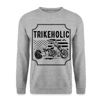 Trike - Unisex Pullover - Weißgrau meliert - Vorne - Alina (178cm) & Michal (187cm)