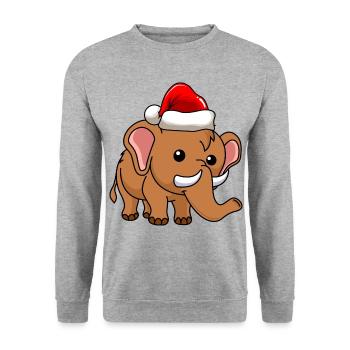 Mammut Comic Noël - Sweat-shirt Unisexe - gris chiné - Devant - Alina (178cm) & Michal (187cm)