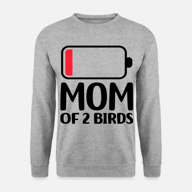 Wellensittich - Unisex Pullover - Weißgrau meliert