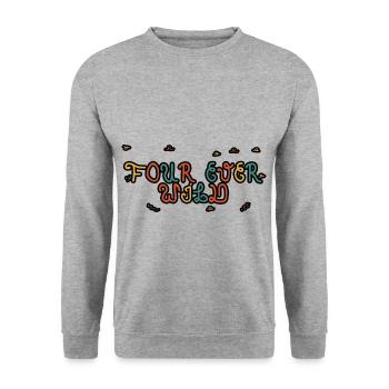 Four Ever Wild 25 - Unisex Pullover - Weißgrau meliert - Vorne - Alina (178cm) & Michal (187cm)