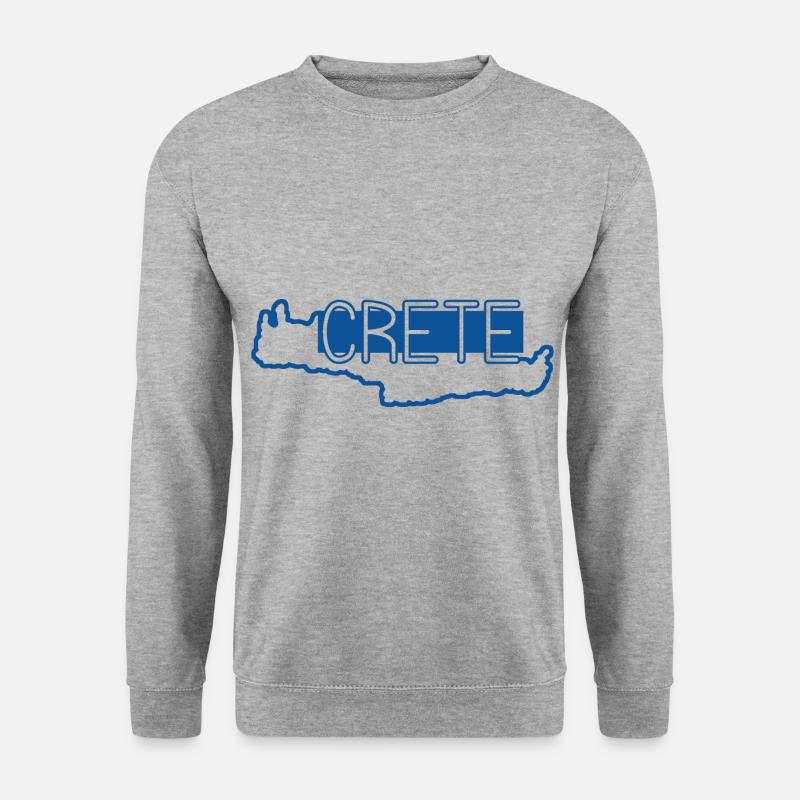 Kreta - Unisex Pullover - Weißgrau meliert
