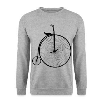 Fahrrad - Unisex Pullover - Weißgrau meliert - Vorne - Alina (178cm) & Michal (187cm)