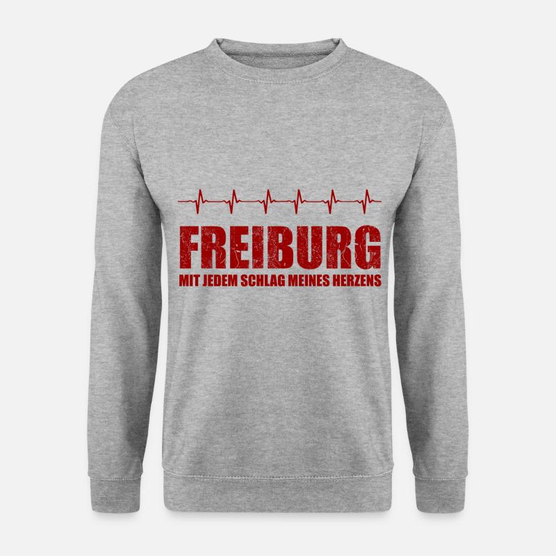 FREIBURG-Geschenk - Unisex Pullover - Weißgrau meliert