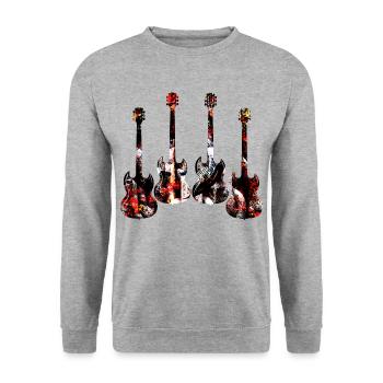 Cool Guitars - Unisex Sweatshirt - salt & pepper - Front - Alina (178cm) & Michal (187cm)