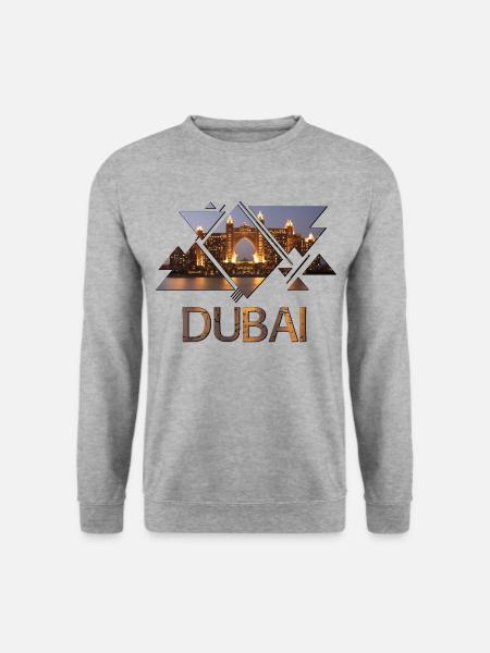 Dubai Vereinigte Arabische Emirate The Palm - Unisex Pullover - Weißgrau meliert