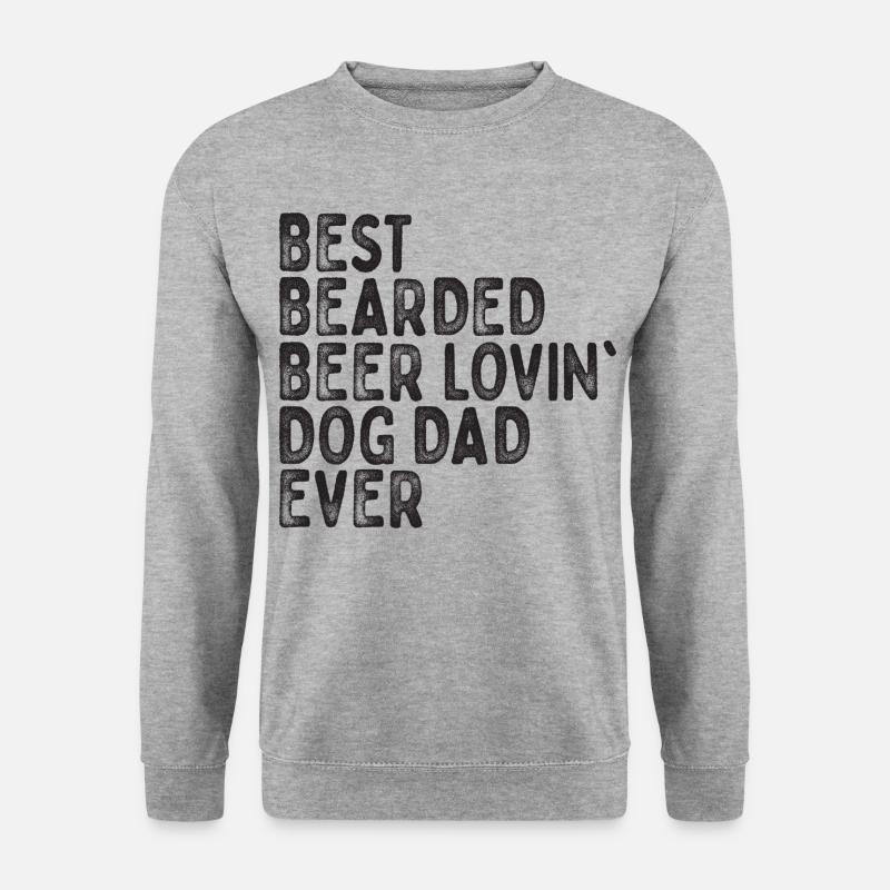 Bearded Dog Dad - Unisex Pullover - Weißgrau meliert