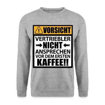 Vertriebler Vertriebsmitarbeiter Sprüche Lustig - Unisex Pullover - Weißgrau meliert - Vorne - Alina (178cm) & Michal (187cm)