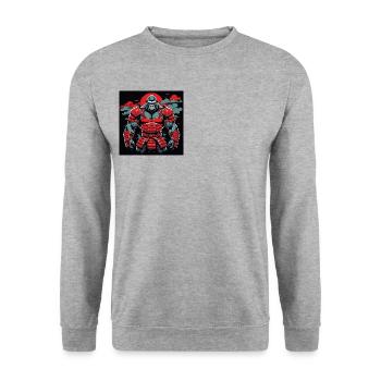 Primal Ronin – Le gorille samouraï - Sweat-shirt Unisexe - gris chiné - Devant - Alina (178cm) & Michal (187cm)