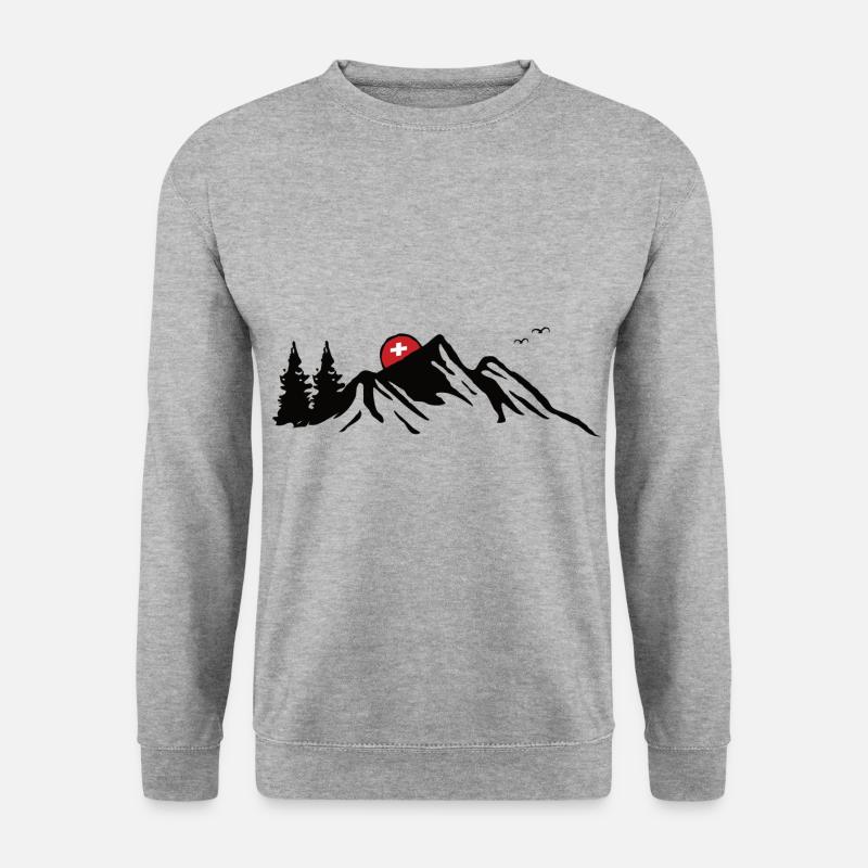 Schweiz Schweizerdeutsch Schweizer Südtirol - Unisex Pullover - Weißgrau meliert