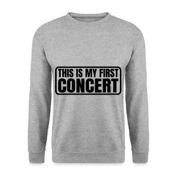 This Is My First Concert 42 - Unisex Sweatshirt - salt & pepper - Front - Alina (178cm) & Michal (187cm)