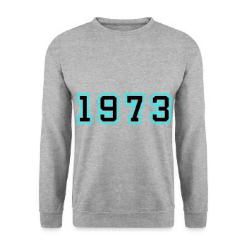 1973 Année Anniversaire - Sweat-shirt Unisexe - gris chiné - Devant - Alina (178cm) & Michal (187cm)