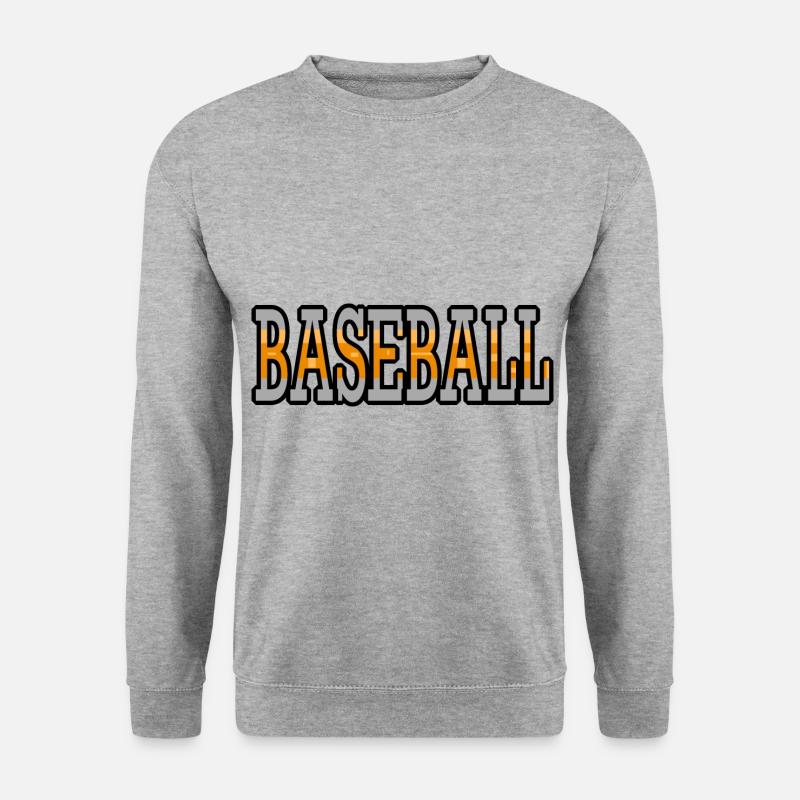 Baseball Baseball-Spieler - Unisex Pullover - Weißgrau meliert