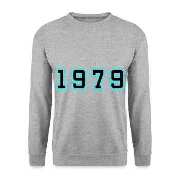 1979 Année Anniversaire - Sweat-shirt Unisexe - gris chiné - Devant - Alina (178cm) & Michal (187cm)