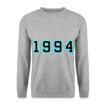 1994 Year Birthday - Unisex Sweatshirt - salt & pepper - Front - Alina (178cm) & Michal (187cm)