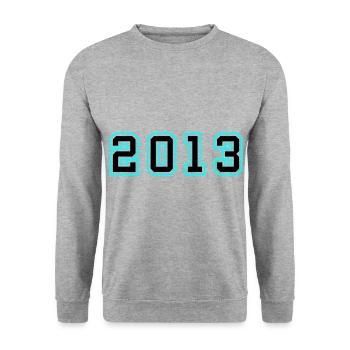 2013 Year Birthday - Unisex Sweatshirt - salt & pepper - Front - Alina (178cm) & Michal (187cm)