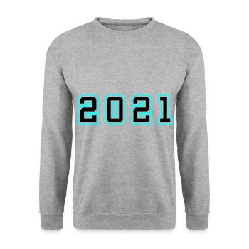 2021 Year Birthday - Unisex Sweatshirt - salt & pepper - Front - Alina (178cm) & Michal (187cm)