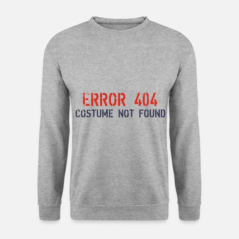 Fehler 404 Kostüm nicht gefunden - Unisex Pullover - Weißgrau meliert