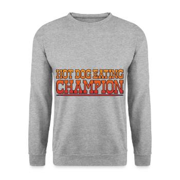 Champion mangeur de hot-dogs 7 - Sweat-shirt Unisexe - gris chiné - Devant - Alina (178cm) & Michal (187cm)