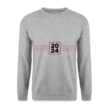 2024 year - Unisex Sweatshirt - salt & pepper - Front - Alina (178cm) & Michal (187cm)