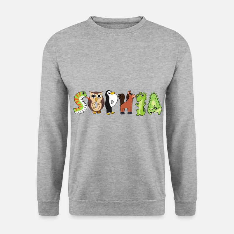 Sophia - Unisex Pullover - Weißgrau meliert