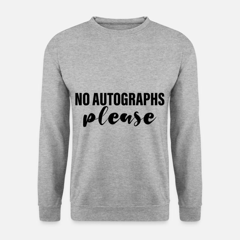 No Autographs Please 4 - Unisex Pullover - Weißgrau meliert
