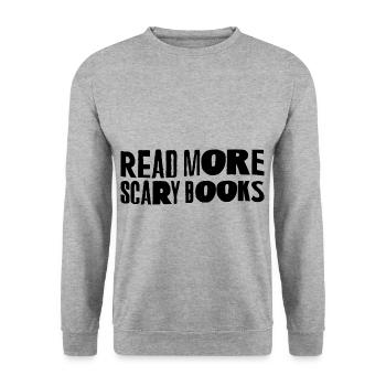 Lire la suite Livres effrayants 3 - Sweat-shirt Unisexe - gris chiné - Devant - Alina (178cm) & Michal (187cm)
